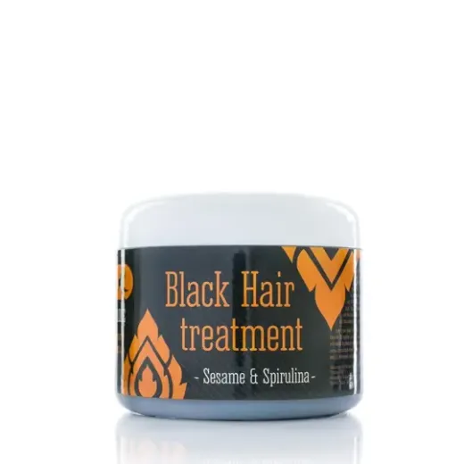 Black Hair Mask with Sesame & Spirulina